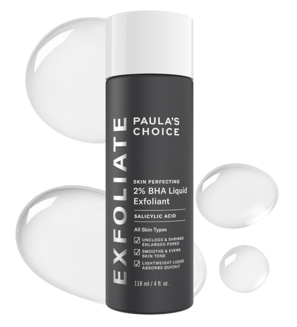 Paula's Choice Skin Perfecting 2% BHA Salicylic Acid Leave-On Exfoliator 118ml - Reduces Blackheads, Unclogs Pores, Smooths Wrinkles, Brightens & Evens Skin Tone
